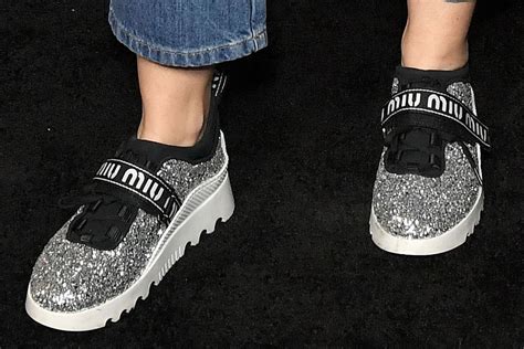 mileycyrus miu miu|Miley Cyrus in Glittery Sneakers, Ab.